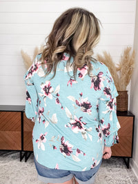 "Brooks" Floral Scrunch Sleeve