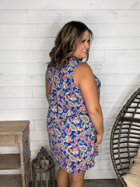 Dear Scarlett "Snapper' Sleeveless Split Neck Dress with Pockets
