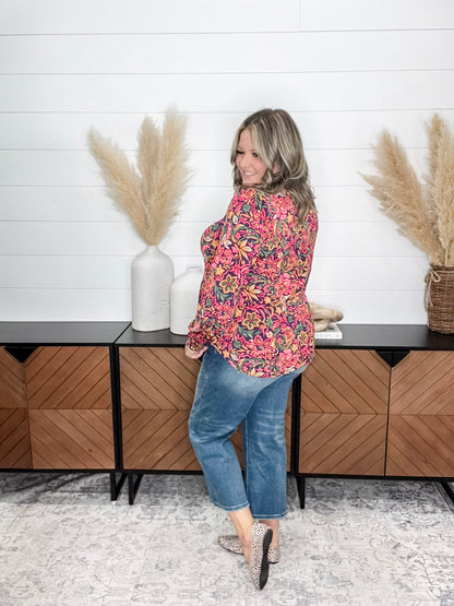 Judy Blue "Indifferent" Utility Pocket Wide Leg Crop