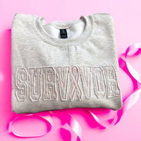 JOCOink Survivor Sweatshirt applique, unisex fit, gildan | Lola Monroe Boutique