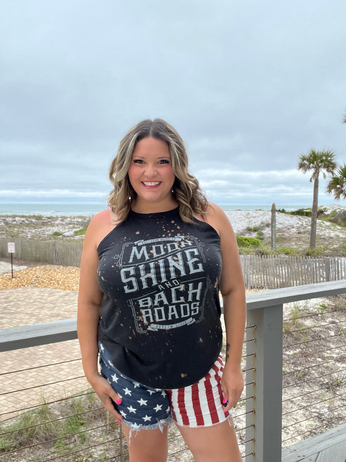 Moonshine and Backroads Bleached Tank
