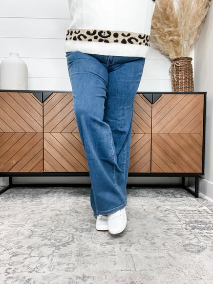 Judy Blue "Funtastic" Wide Leg Jeans