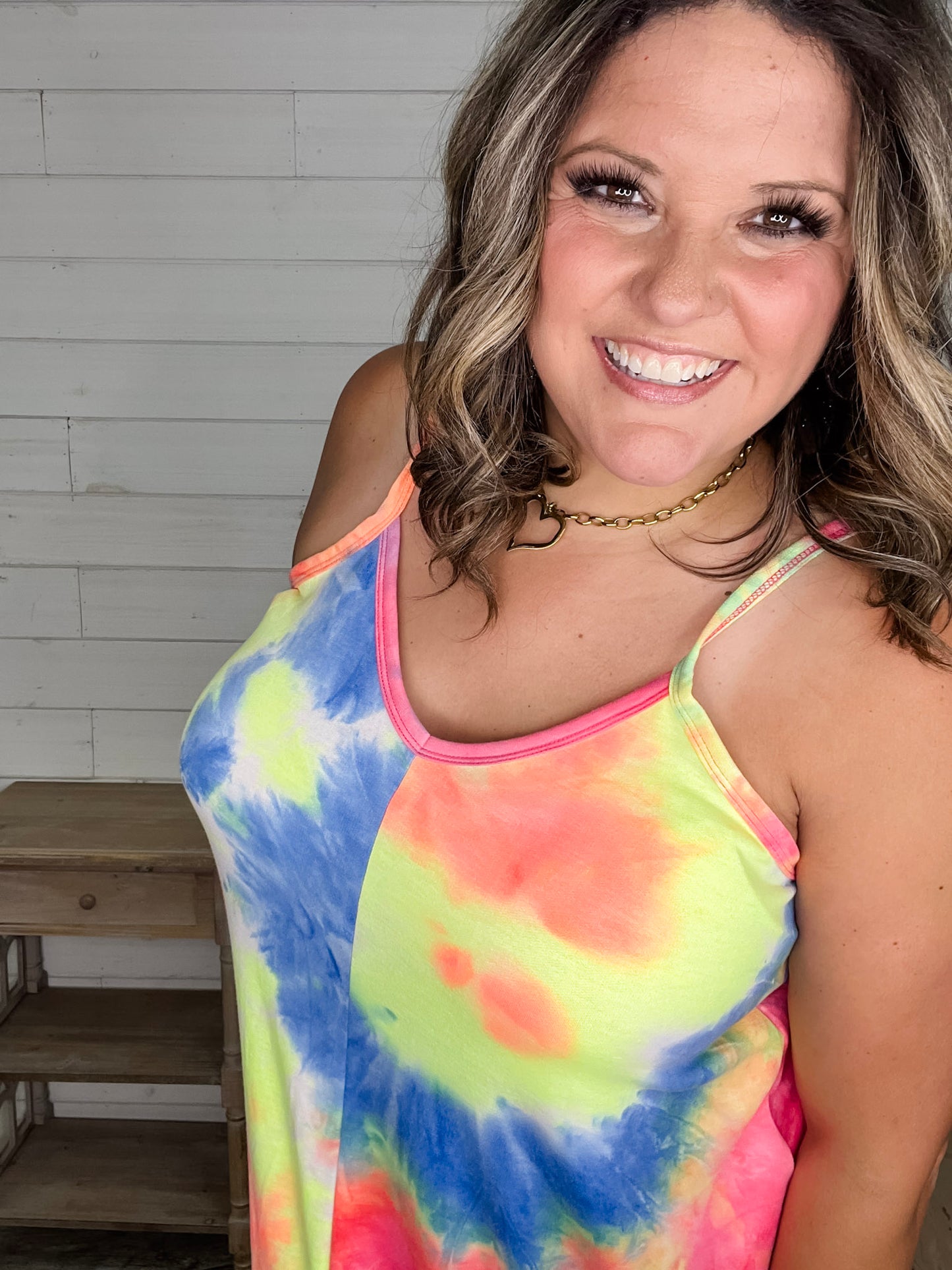 "Jones" Tie Dye Adjustable Strap Maxi