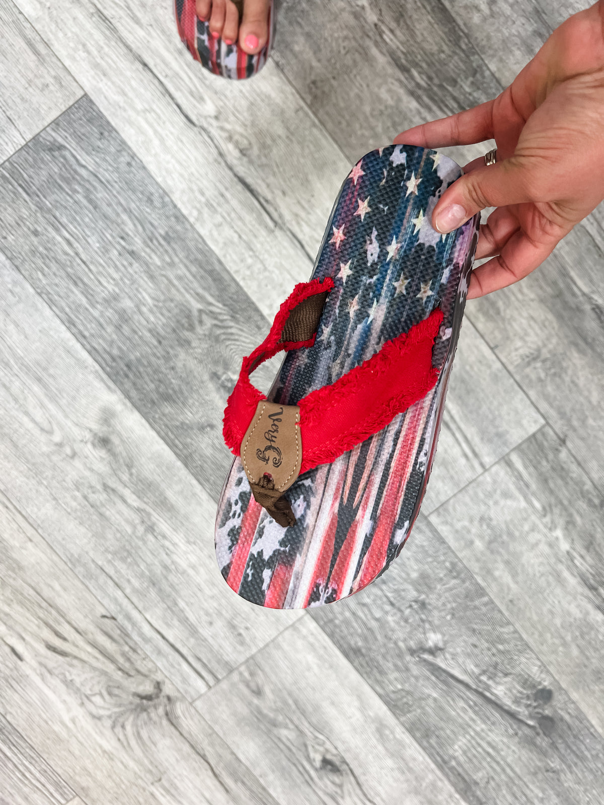 Gypsy Jazz Flip Flops (United Red)