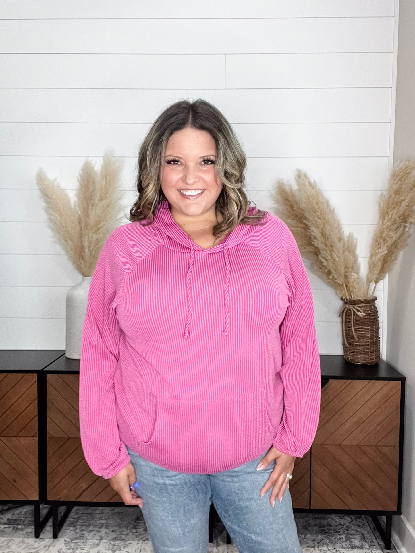 "Ripcord" Corded Hoodie with Kangaroo Pocket (Multiple Colors)