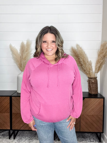 "Ripcord" Corded Hoodie with Kangaroo Pocket (Multiple Colors)