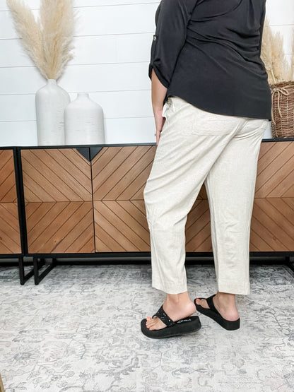 "Hourglass" Drawstring Elastic Waistband Lounge Pants