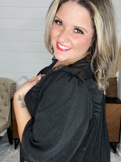 "Ophelia" Sparkle Tulle Bubble Sleeve