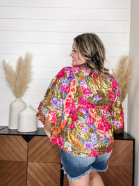 "Koda" Wide Bubble Sleeve with Front Tie
