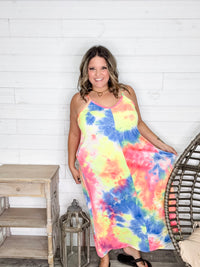 "Jones" Tie Dye Adjustable Strap Maxi
