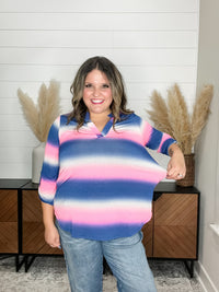 Dear Scarlett "Napa" 3/4 Sleeve Split Neck