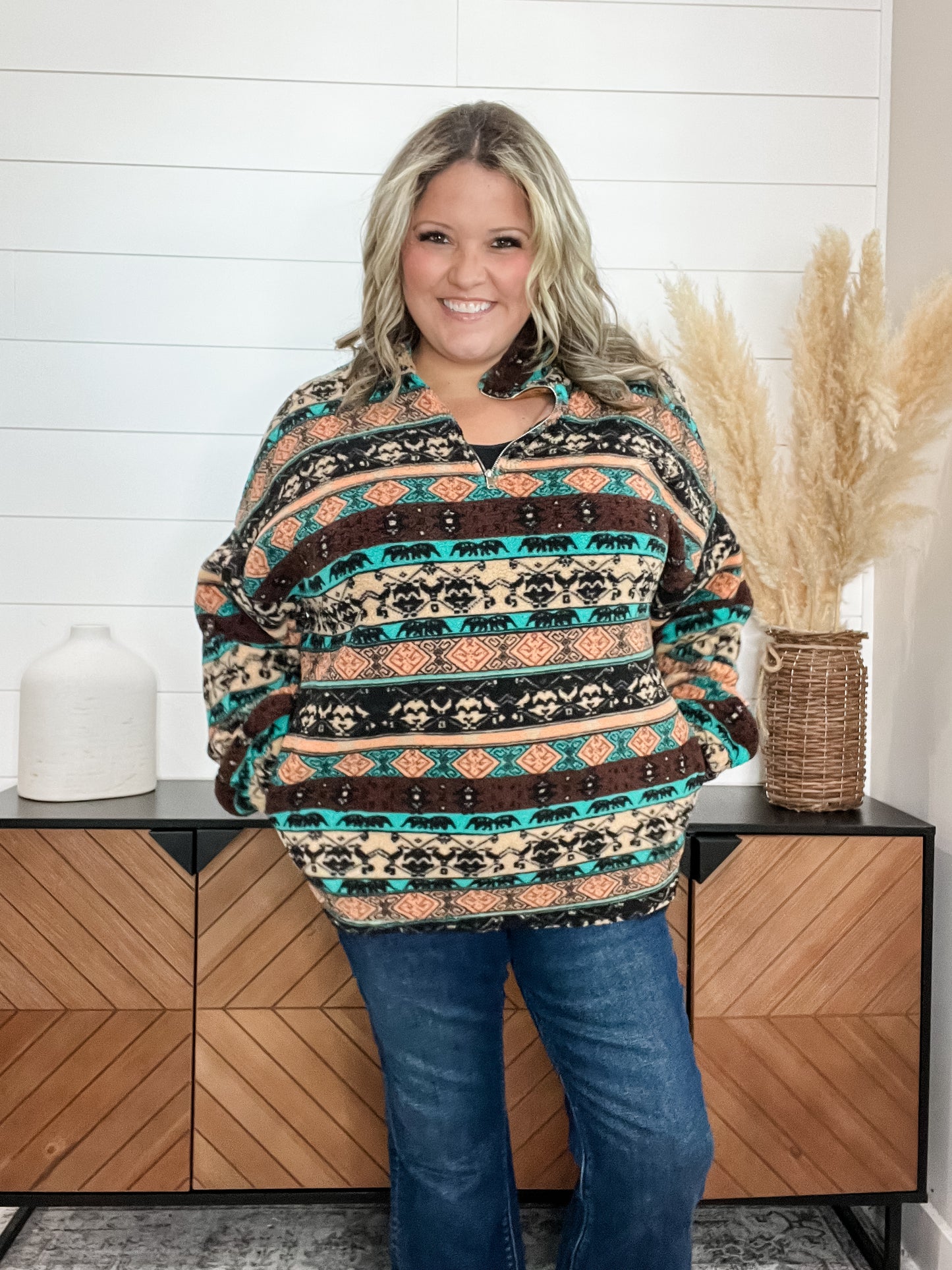 Aztec & Elephant Sherpa Quarter Zip