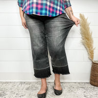 Judy Blue Charcoal Dreams Crop Wide Leg Jeans