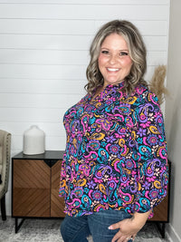 "Taissa" 3/4 Sleeve Split Neck