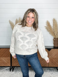 "Hop Along" Wide Weft Long Sleeve Sweater