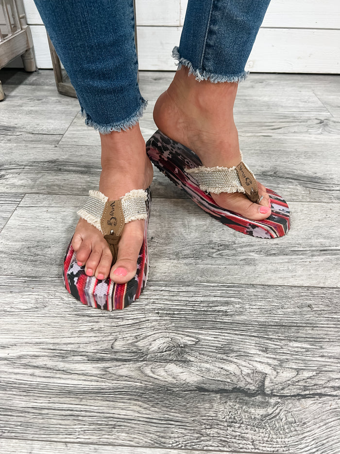Gypsy Jazz Flip Flops (United Bling Navy)