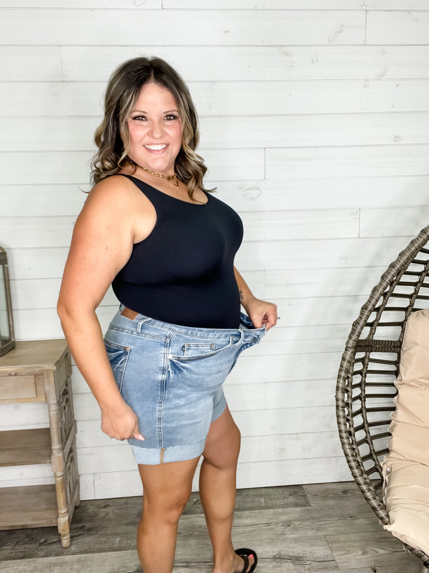 Judy Blue "Stone Cold" Cooling Tummy Control Shorts