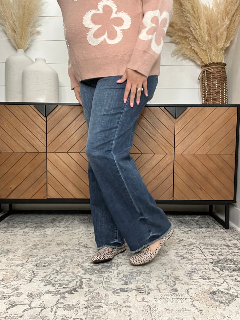 Judy Blue "Monkey Business" Wide Leg Jeans