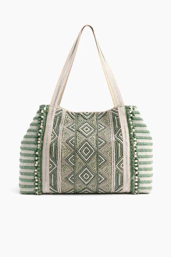 Meadow Aztec Embellished Tote