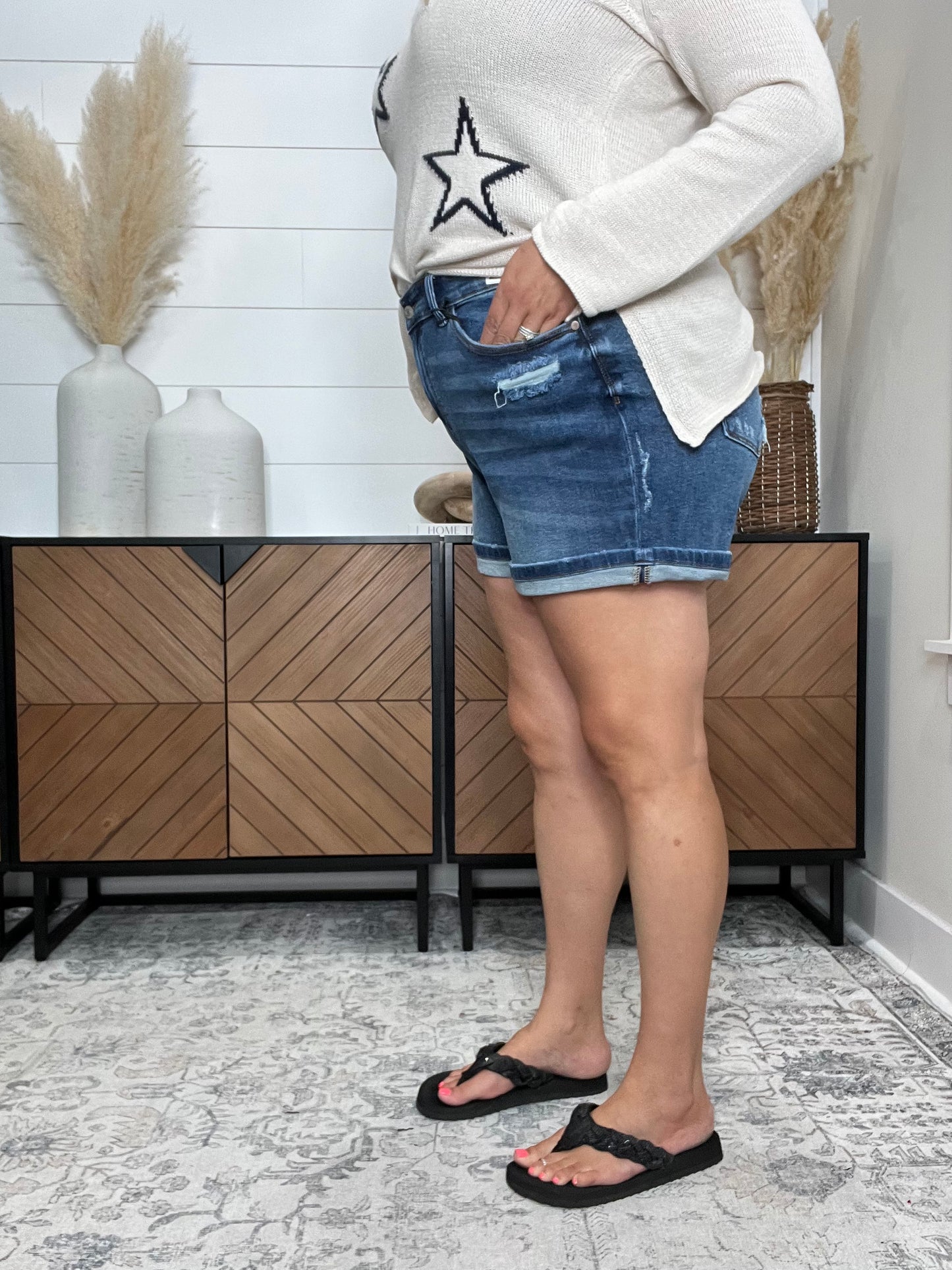 Judy Blue "She's Here" Shorts