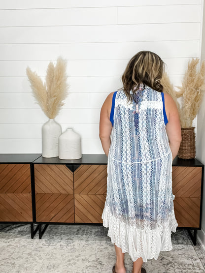 "Destin" Hi-Low Lace Vest