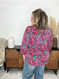 Dear Scarlett "Kingfisher" 3/4 Sleeve Split Neck