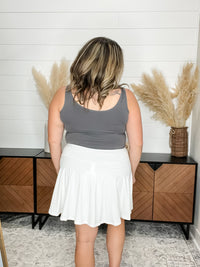 "The Kenzie" Buttery Soft Skort (White)