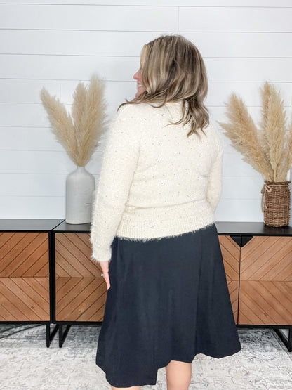 "Brilliant" Sweater with Rainbow Sequin Detail