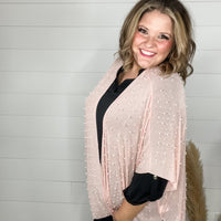 "Glamour" Studs and Pearls Gauzy Cardigan (Multiple Colors)