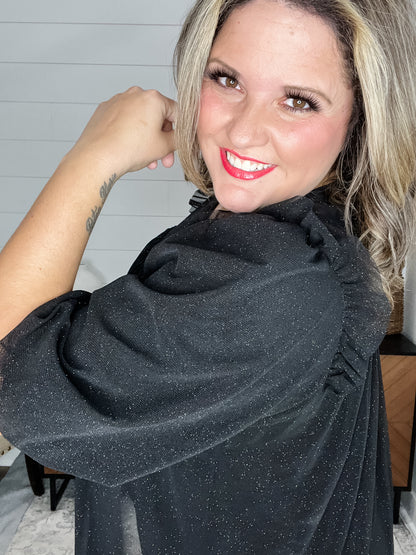 "Ophelia" Sparkle Tulle Bubble Sleeve