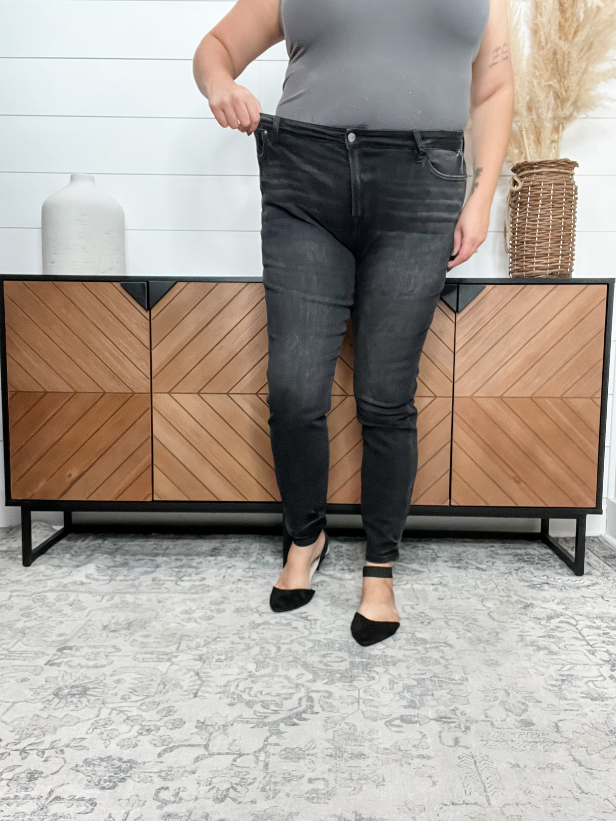 Mica Denim "Stacie" Black Skinny Jeans