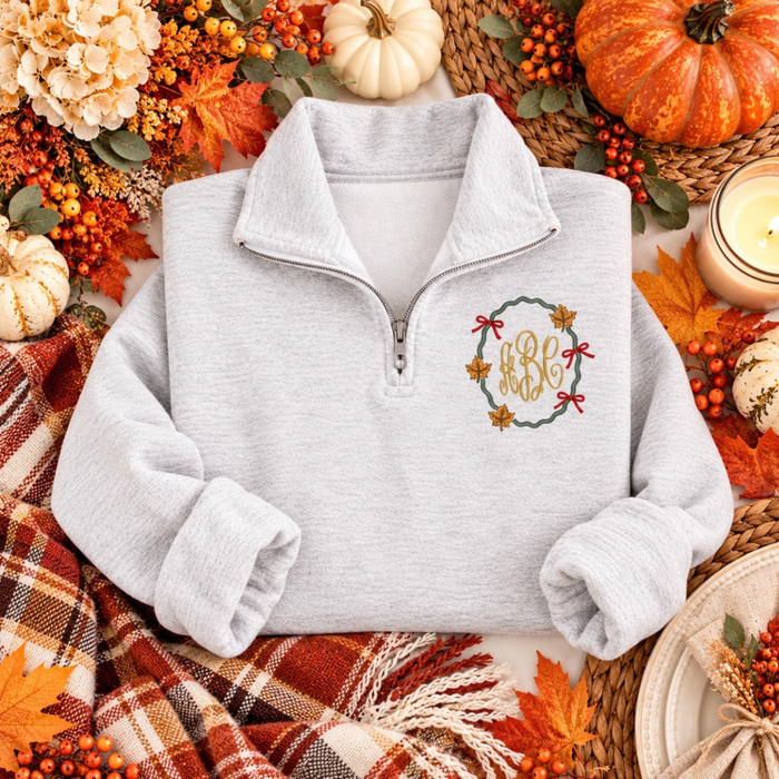 Fall bows monogram