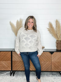 "Hop Along" Wide Weft Long Sleeve Sweater