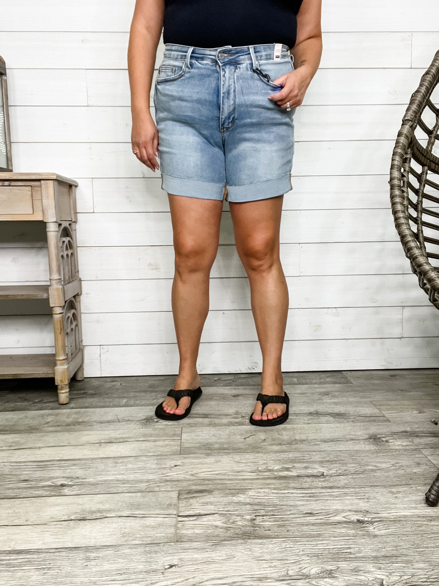 Judy Blue "Stone Cold" Cooling Tummy Control Shorts