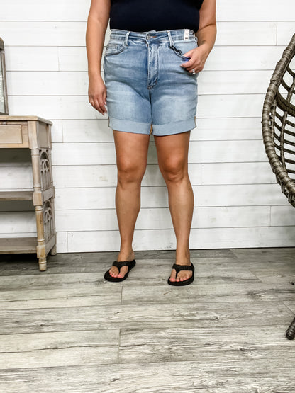 Judy Blue "Stone Cold" Cooling Tummy Control Shorts