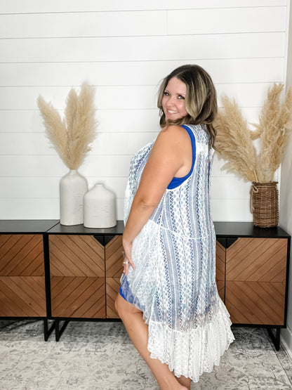 "Destin" Hi-Low Lace Vest