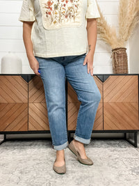 Judy Blue "Spunky" Classic Boyfriend Cuffed Jeans