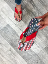 Gypsy Jazz Flip Flops (United Red)
