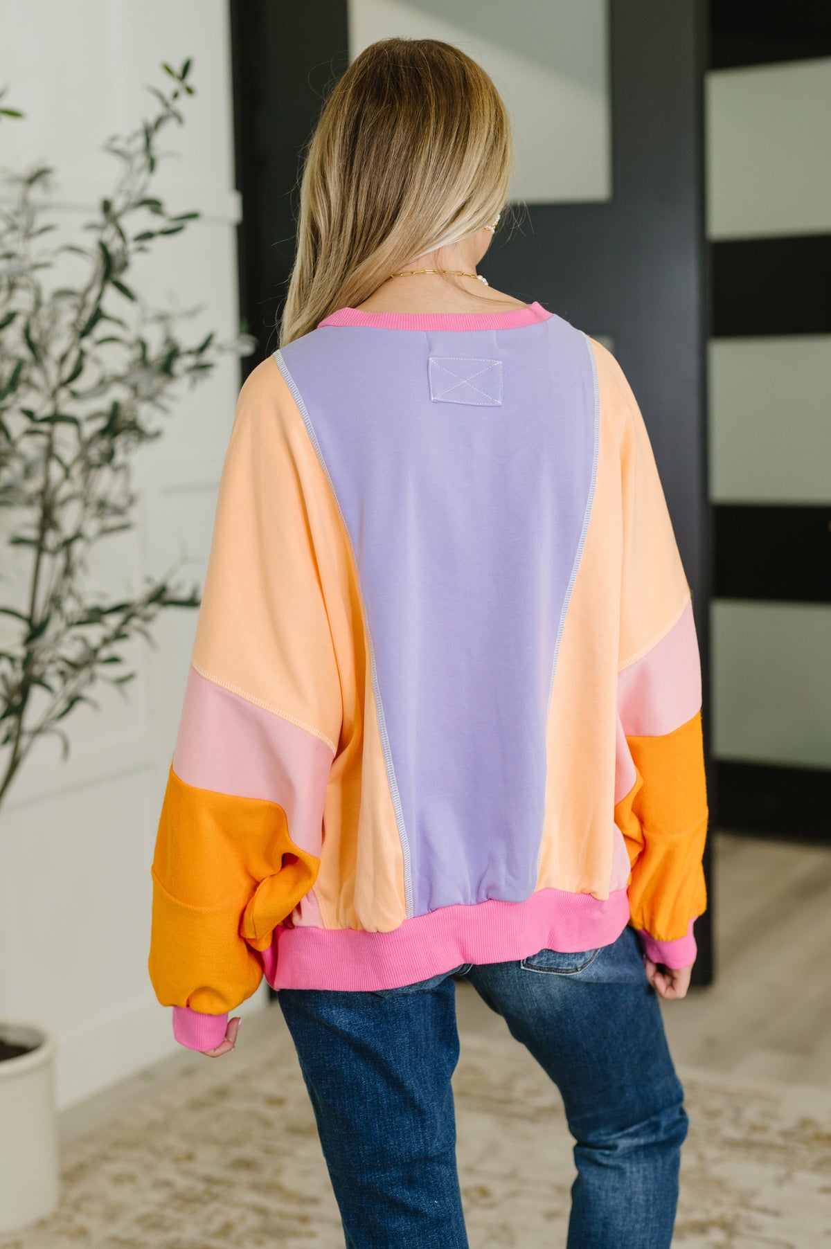 "Endless Summer" Color Block Ribbed Long Sleeve Top