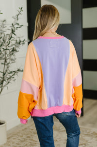 "Endless Summer" Color Block Ribbed Long Sleeve Top