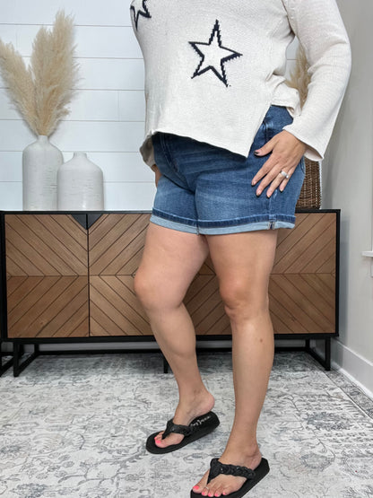 Judy Blue "She's Here" Shorts