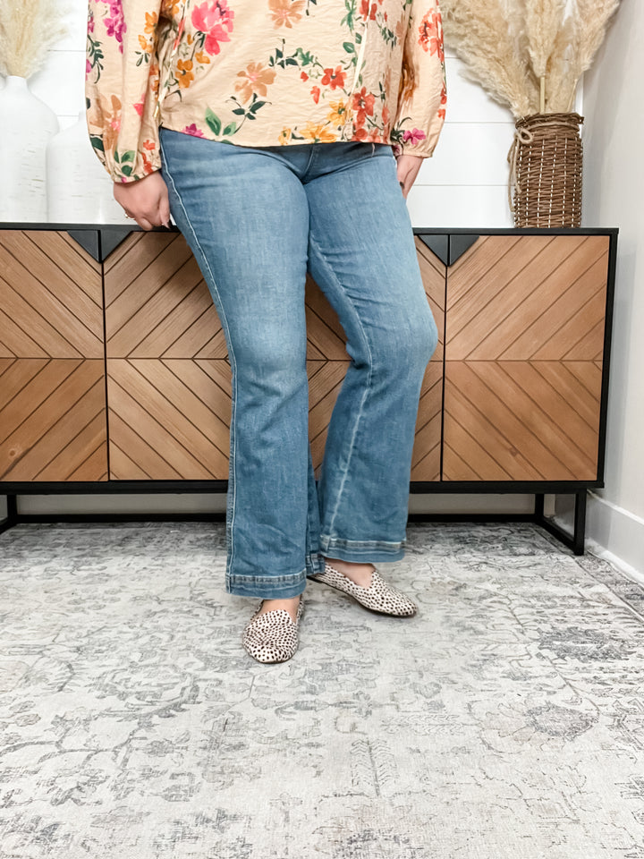 Judy Blue "Finally Found" Petite Double Button Flares