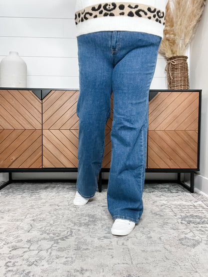 Judy Blue "Funtastic" Wide Leg Jeans