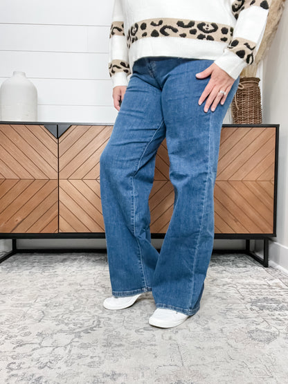 Judy Blue "Funtastic" Wide Leg Jeans