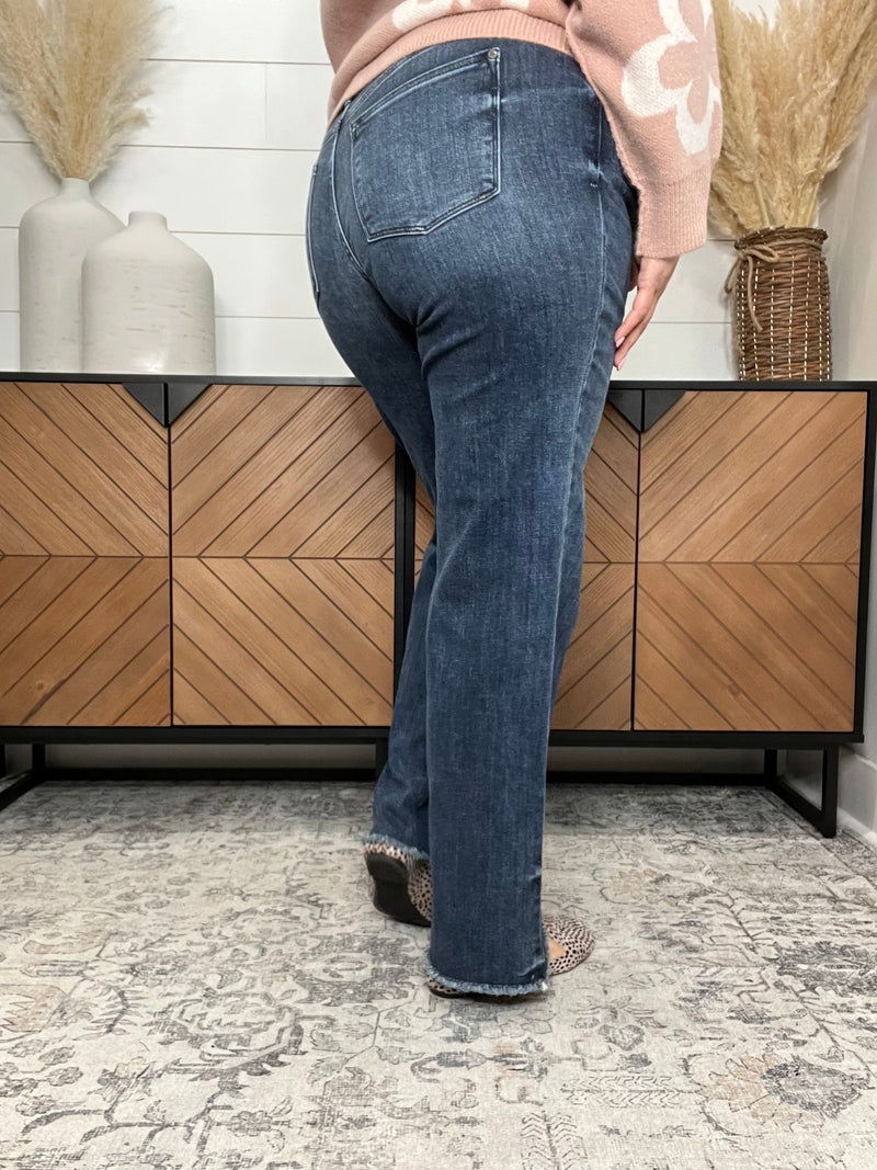 Judy Blue "Monkey Business" Wide Leg Jeans