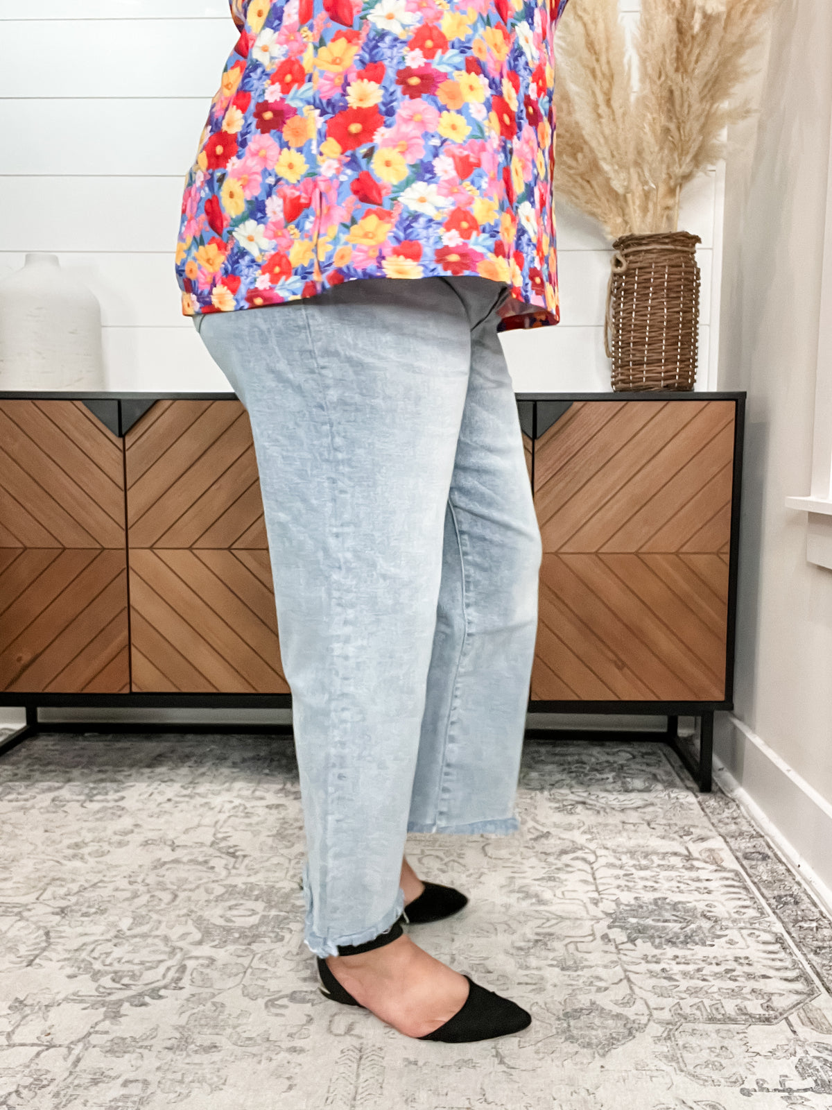 Mica Denim "Precious" Ankle Wide Leg Jeans