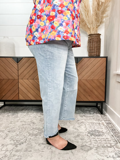 Mica Denim "Precious" Ankle Wide Leg Jeans