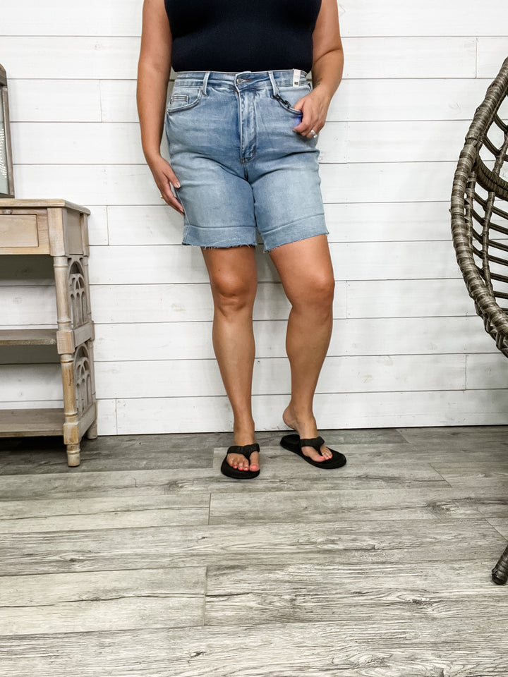 Judy Blue "Stone Cold" Cooling Tummy Control Shorts