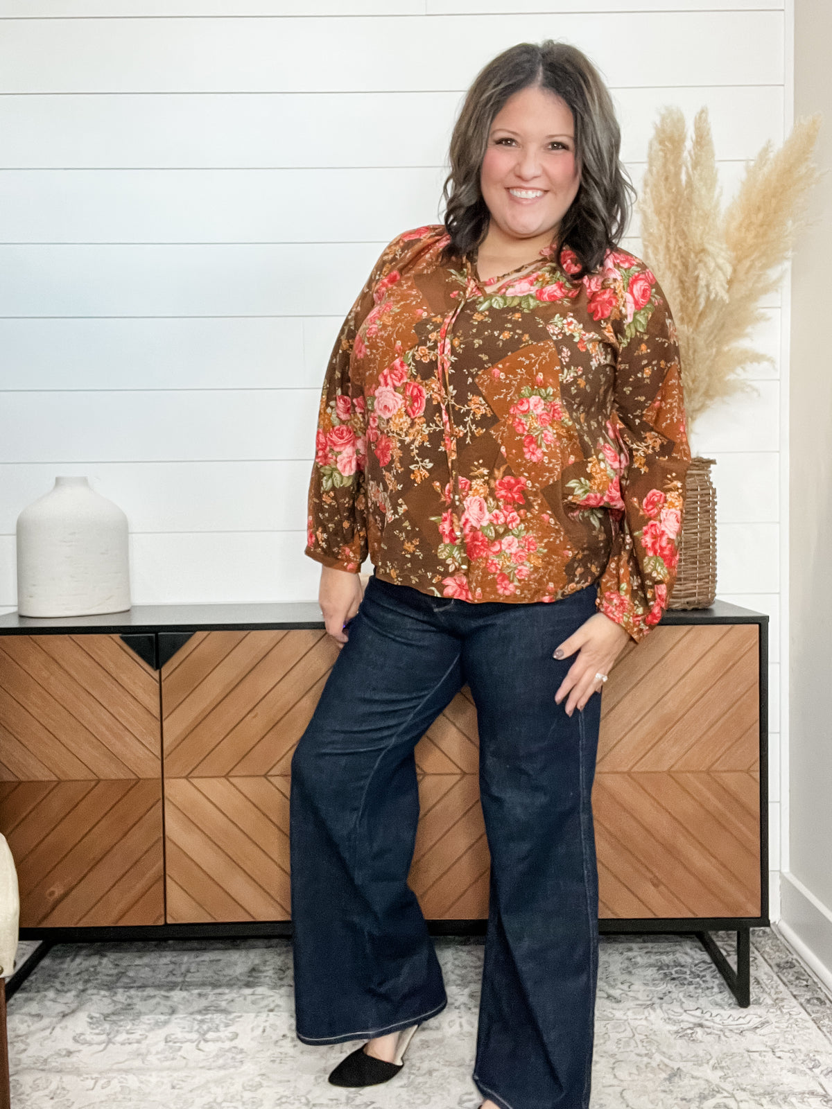 Copy of Wide Leg Dark Wash Work Approved Jeans