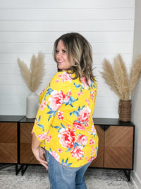 Dear Scarlett "Corbina" 3/4 Sleeve Split Neck